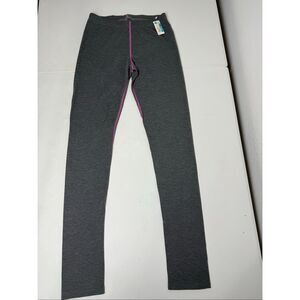 NWT KTEC Technosoft Women’s Gray Leggings Size M Pink Trim Made in Italy